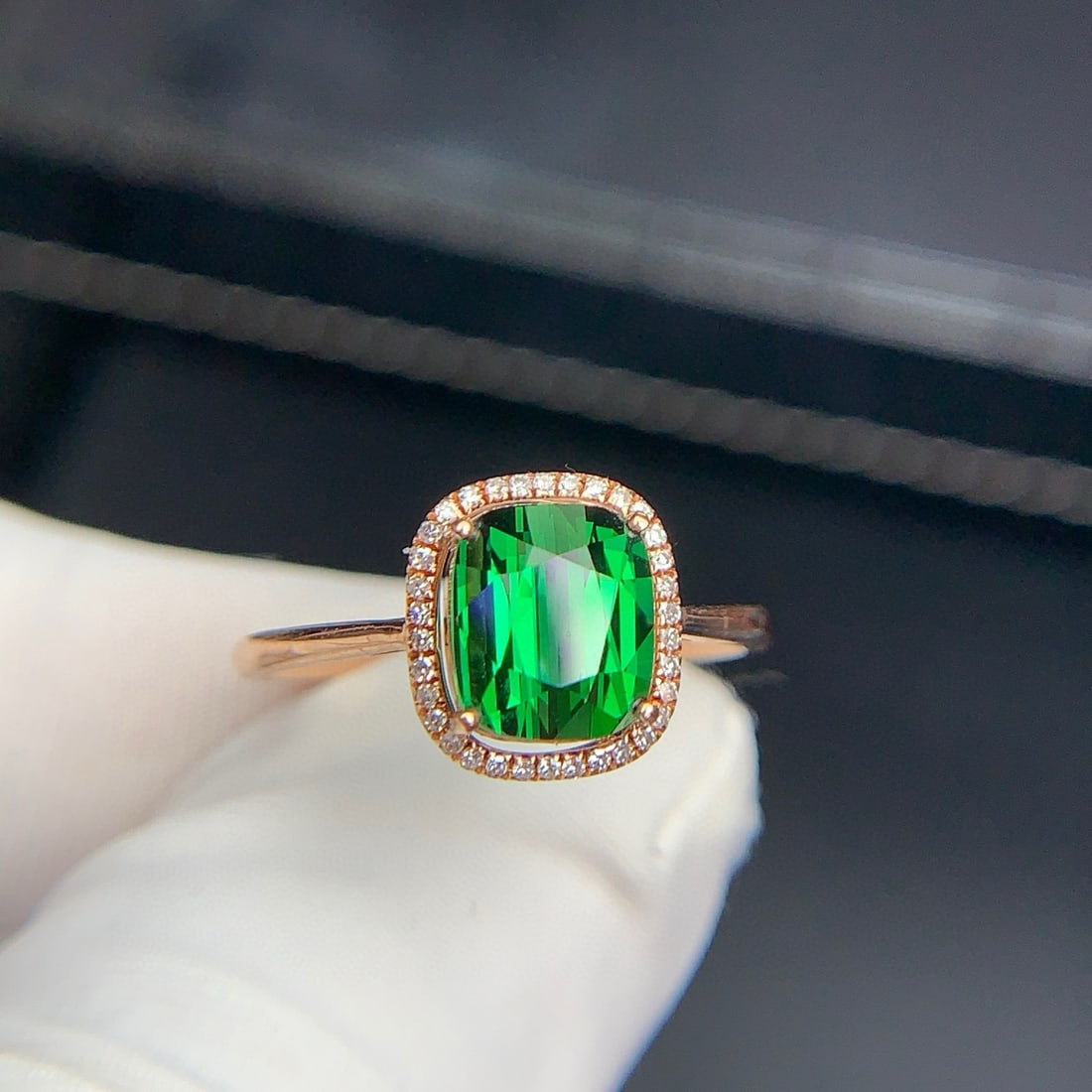 14k Gold 1.9 Ct Natural Tourmaline & Diamond Ring - 5