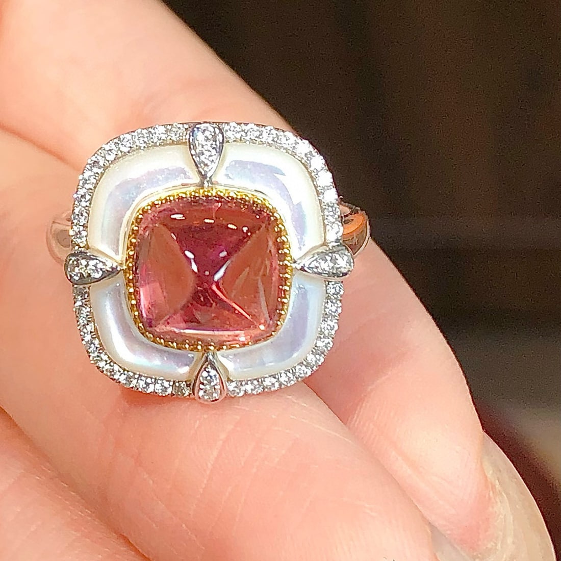 14k Gold 2.80 Ctw Natural Tourmaline & Diamond Ring - 3