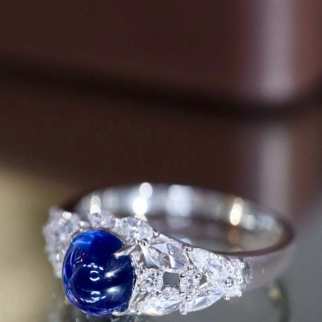 14k Gold 1.74 Ctw Natural Sapphire & Diamond Ring - 3