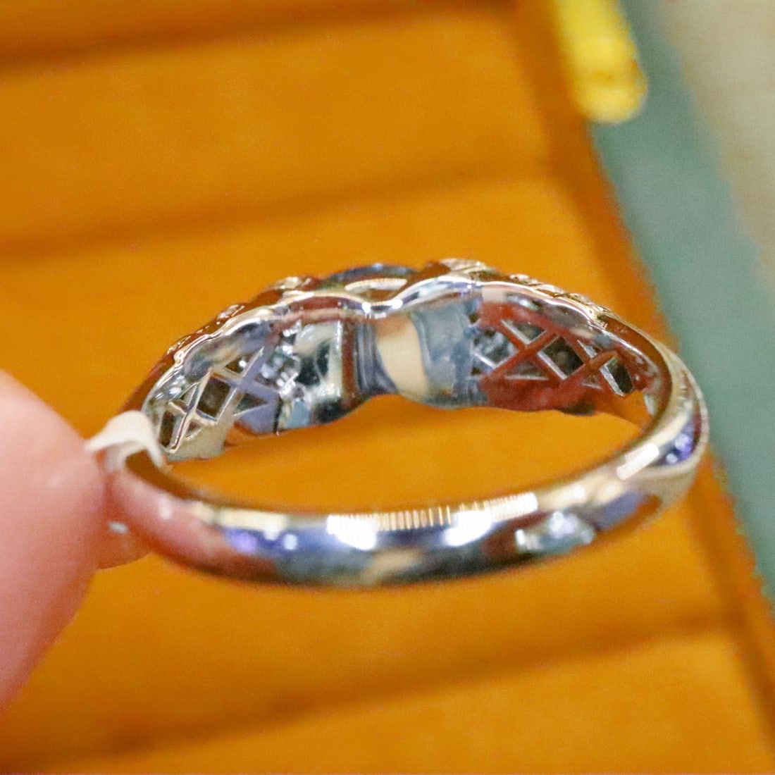 14k Gold 1.29 Ctw Natural Sapphire & Diamond Ring - 4