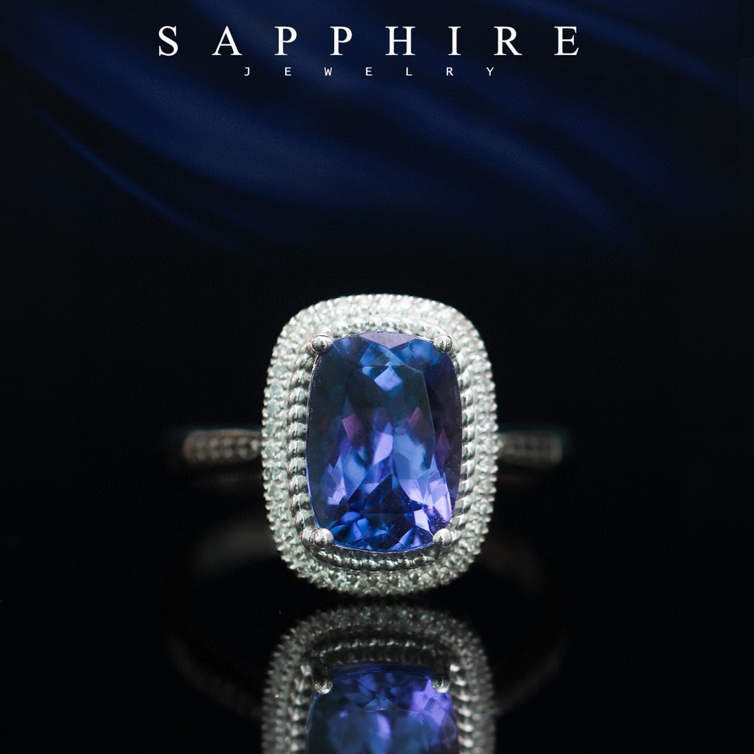 14k Gold 2.67 Ctw Natural Tanzanite & Diamond Ring - 3