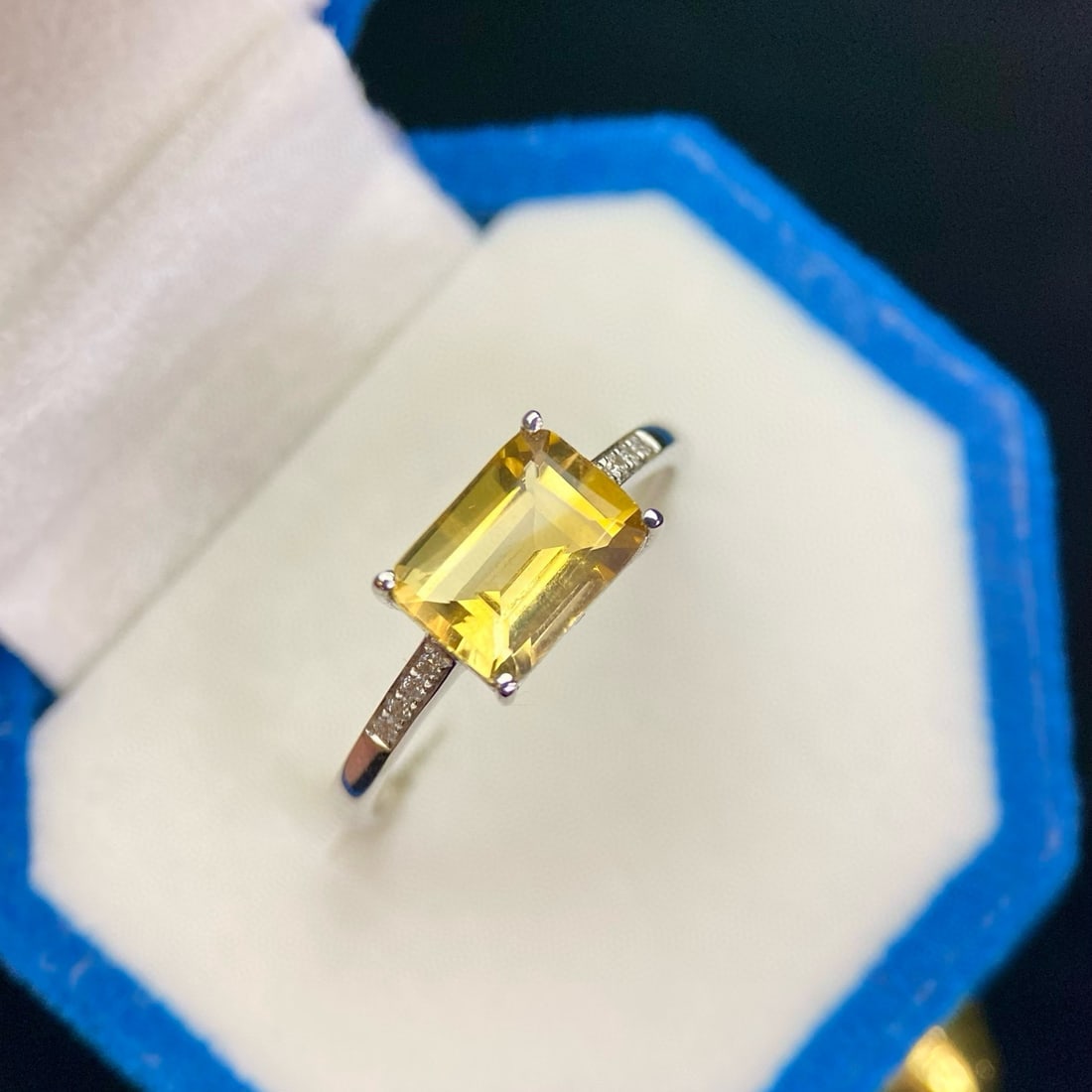 14k Gold 1.4 Ct Natural Citrine & Diamond Ring - 2