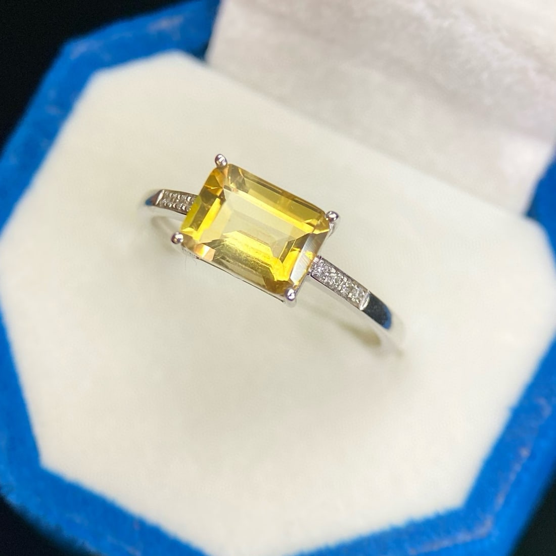 14k Gold 1.4 Ct Natural Citrine & Diamond Ring - 3