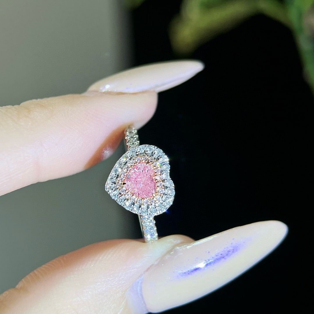 14k Gold 1.56 Ctw Natural Pink Diamond & Diamond Jewelry Set - 5