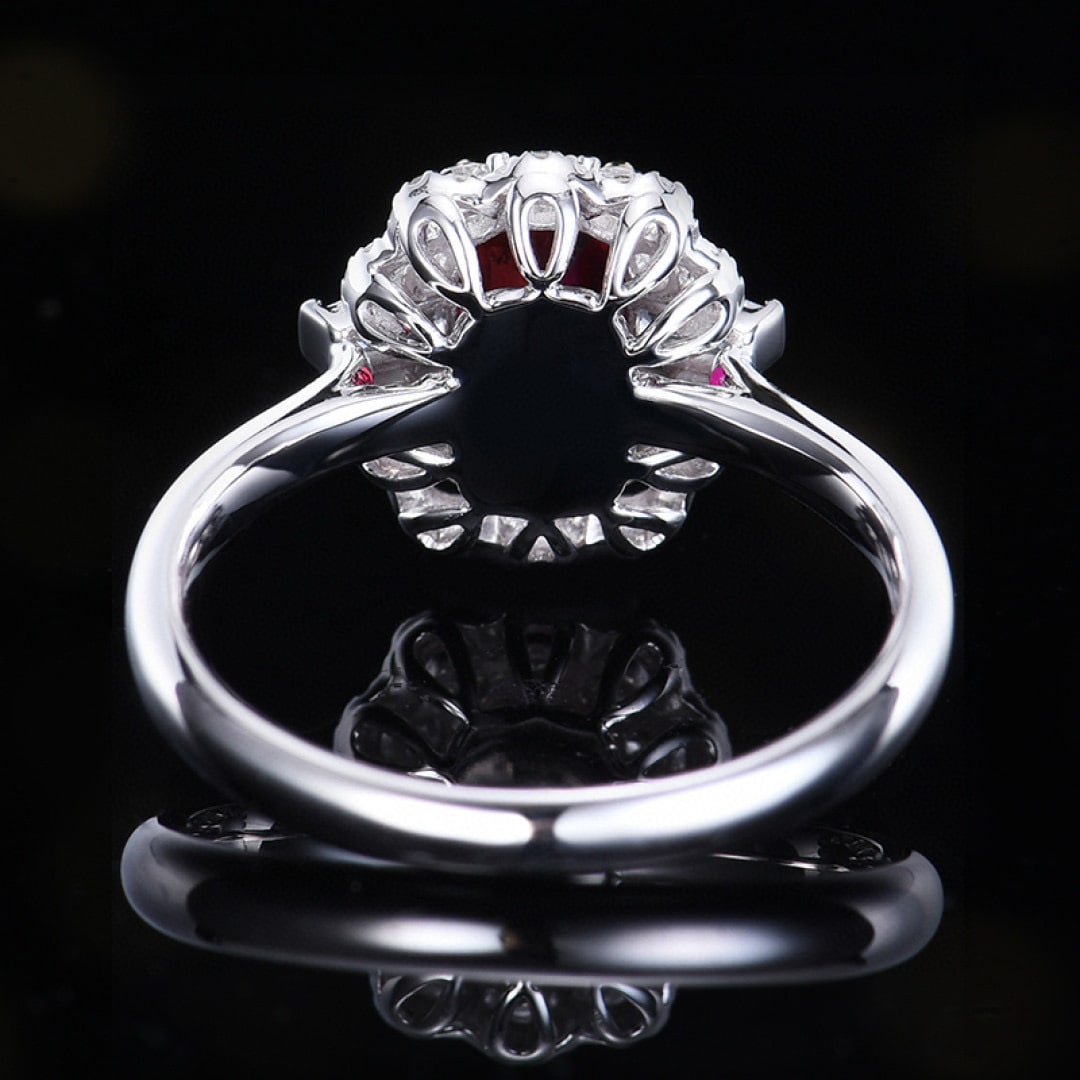 14k Gold 1.36 Ctw Natural Ruby & Diamond Ring - 4