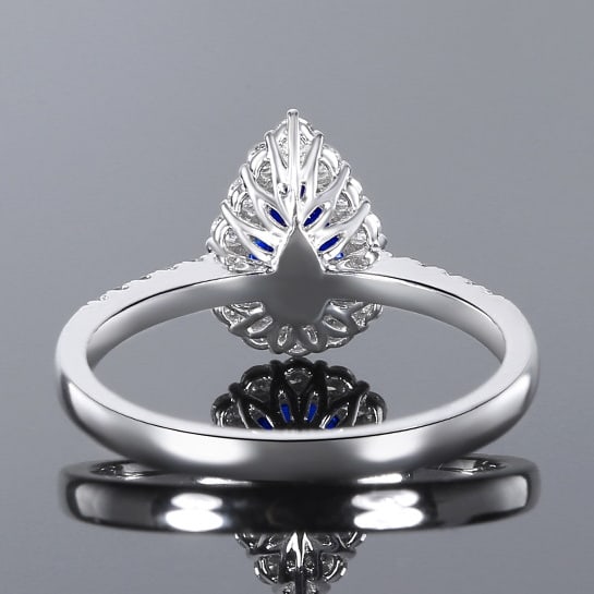14k Gold 1.35 Ctw Natural Sapphire & Diamond Ring - 4