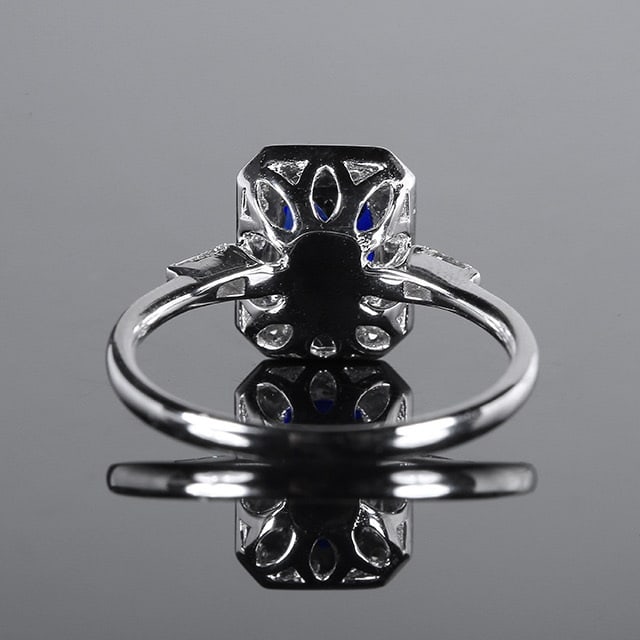 14k Gold 1.91 Ctw Natural Sapphire & Diamond Ring - 3