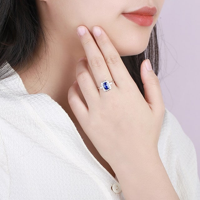 14k Gold 1.91 Ctw Natural Sapphire & Diamond Ring - 5