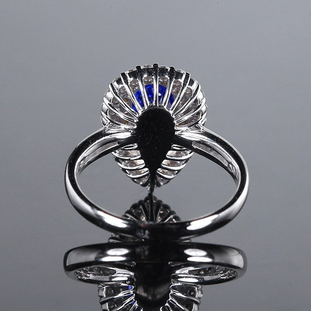 14k Gold 2.68 Ctw Natural Sapphire & Diamond Ring - 3