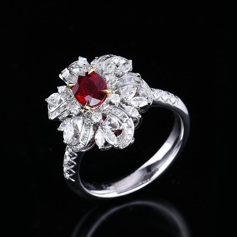 14k Gold 2.02 Ctw Natural Ruby & Diamond Ring/pendant( Without Chain ) - 5