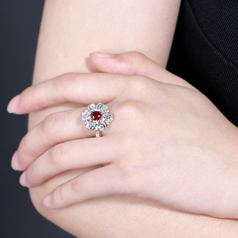 14k Gold 2.02 Ctw Natural Ruby & Diamond Ring/pendant( Without Chain ) - 6