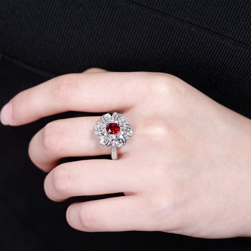 14k Gold 2.02 Ctw Natural Ruby & Diamond Ring/pendant( Without Chain ) - 7