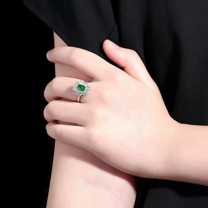 14k Gold 1.87 Ctw Vivid Green Natural Emerald & Diamond Ring/pendant( Without Chain ) - 8