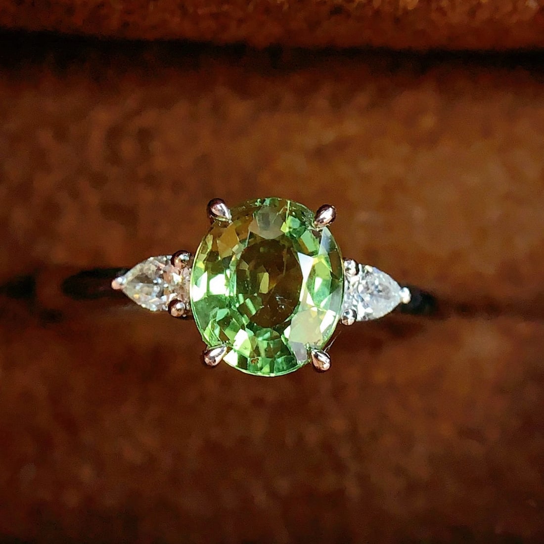 14k Gold 1.25 Ct Natural Sapphire & Diamond Ring - 2