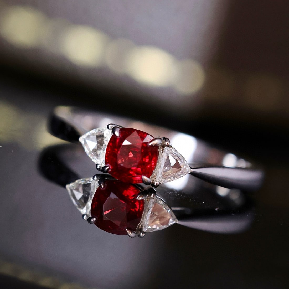 14k Gold 0.69 Ctw Natural Ruby & Diamond Ring - 3