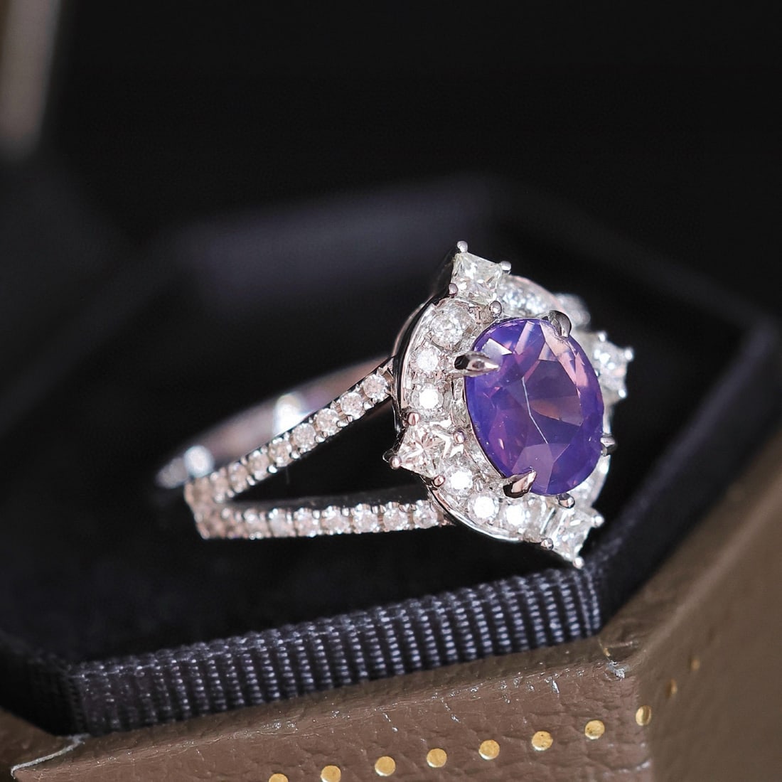 14k Gold 2.06 Ctw Natural Sapphire & Diamond Ring - 2