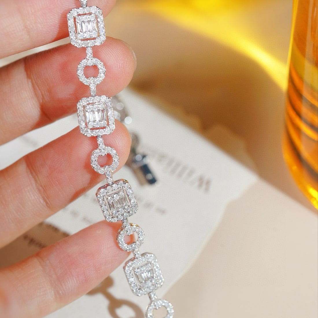 14k Gold 3.50 Ct Natural H Diamond Bracelet - 3