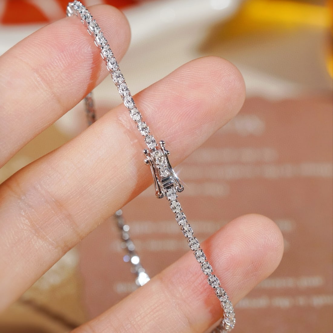 14k Gold 1.58 Ct Natural H Diamond Bracelet - 2