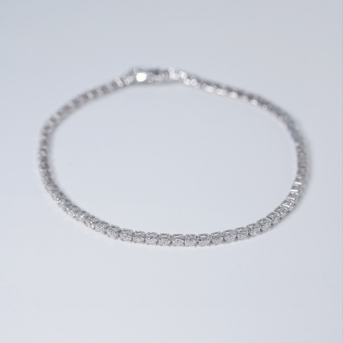 14k Gold 1.58 Ct Natural H Diamond Bracelet - 5