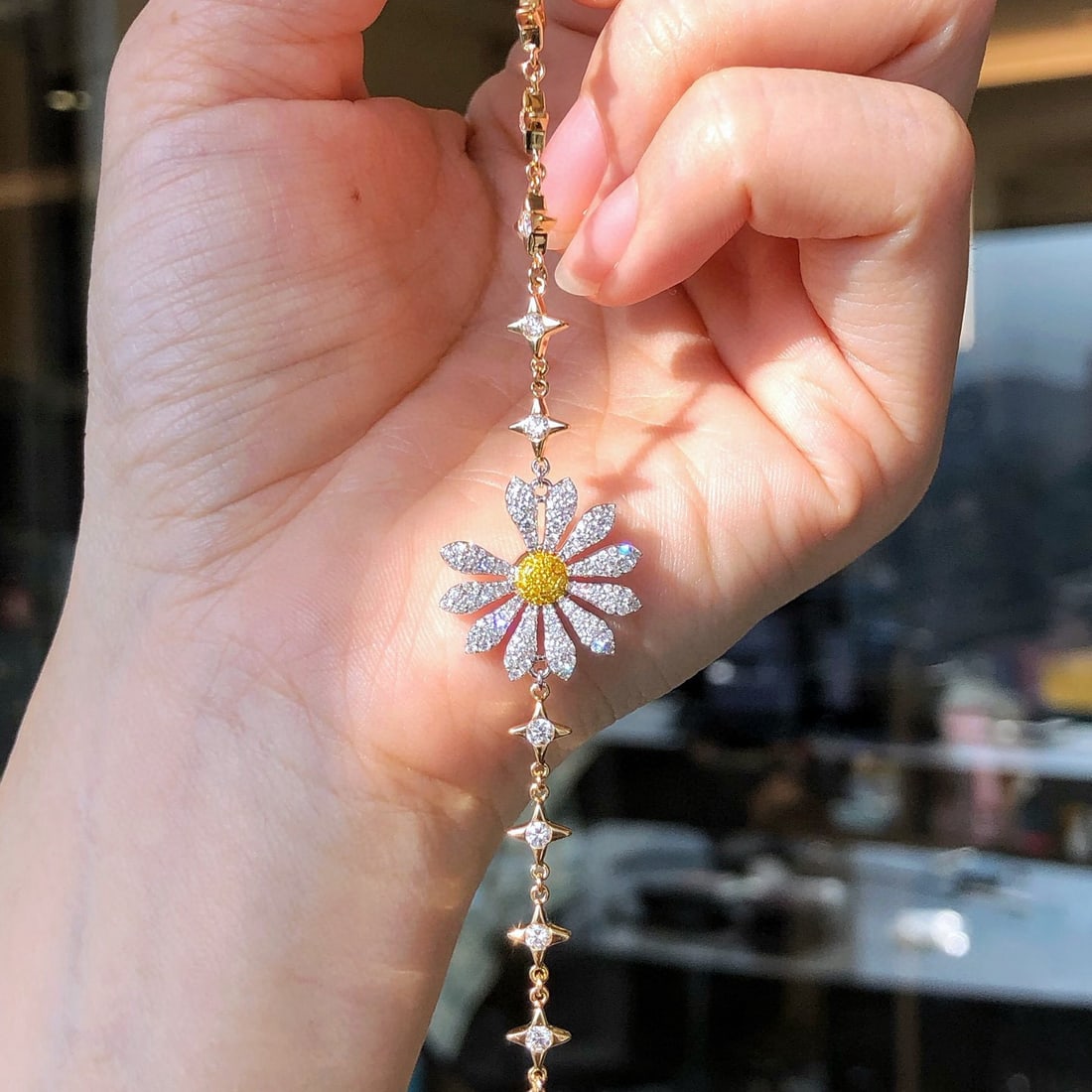 14k Gold 1.18 Ct Natural Color Diamond Bracelet - 2