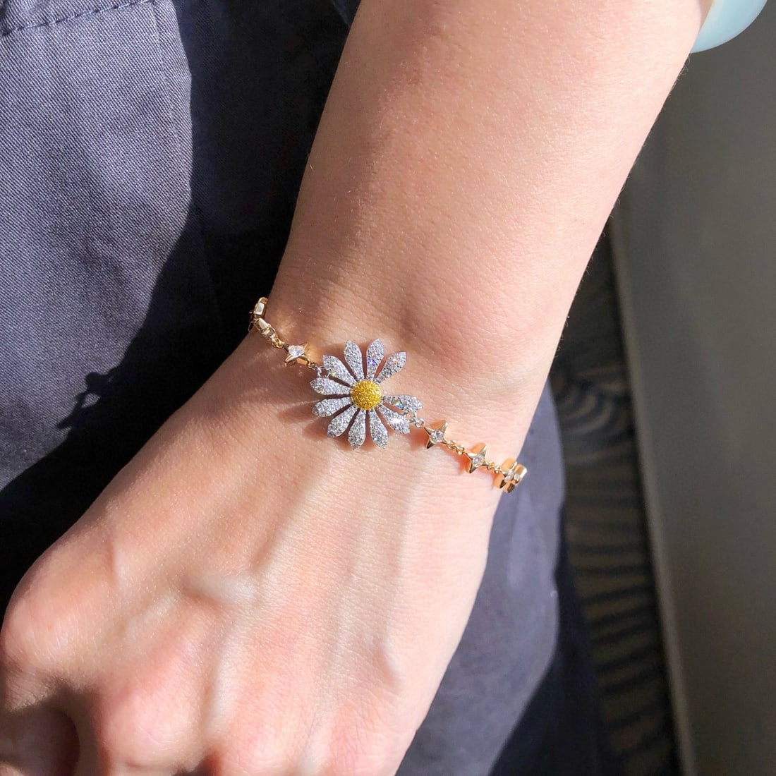 14k Gold 1.18 Ct Natural Color Diamond Bracelet - 5