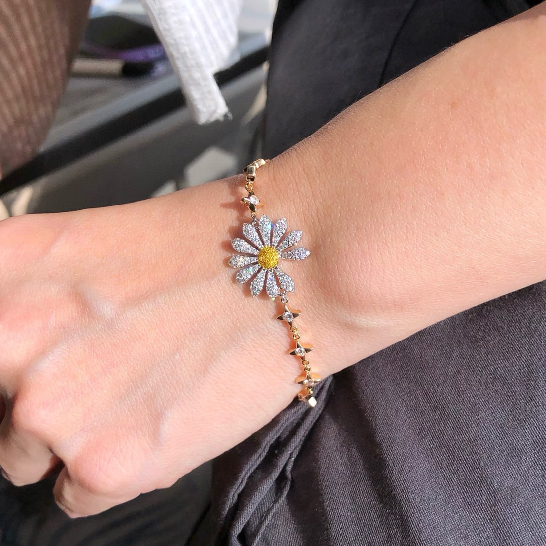 14k Gold 1.18 Ct Natural Color Diamond Bracelet - 6