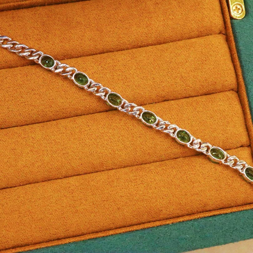 14k Gold 8.51 Ctw Natural Sapphire & Diamond Bracelet - 3