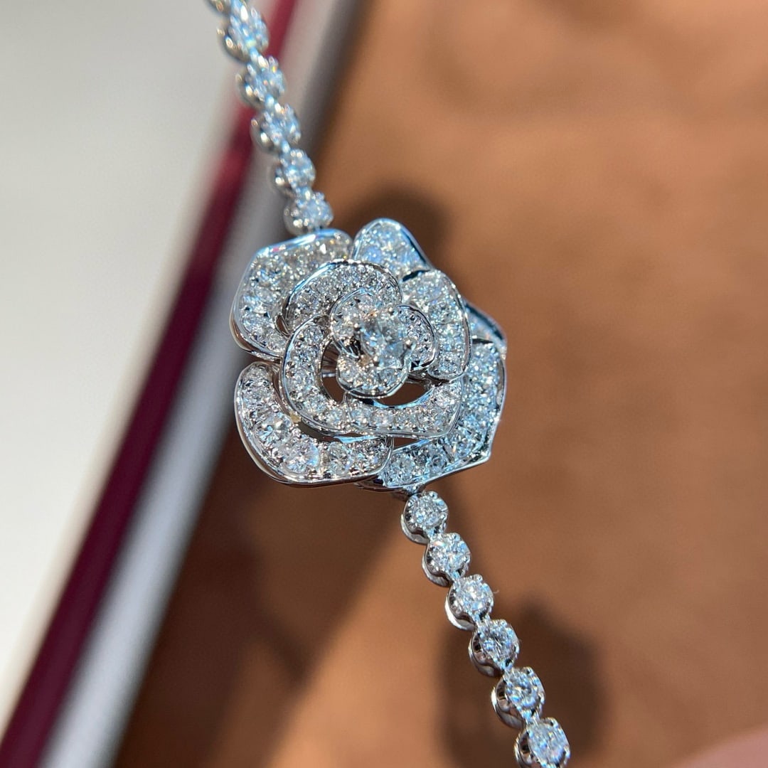 14k Gold 1.25 Ct Natural H Diamond Bracelet - 4