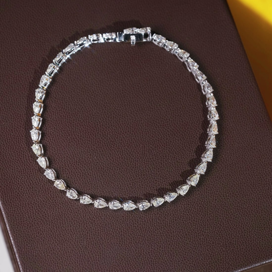 14k Gold 3.68 Ct Natural H Diamond Bracelet - 7