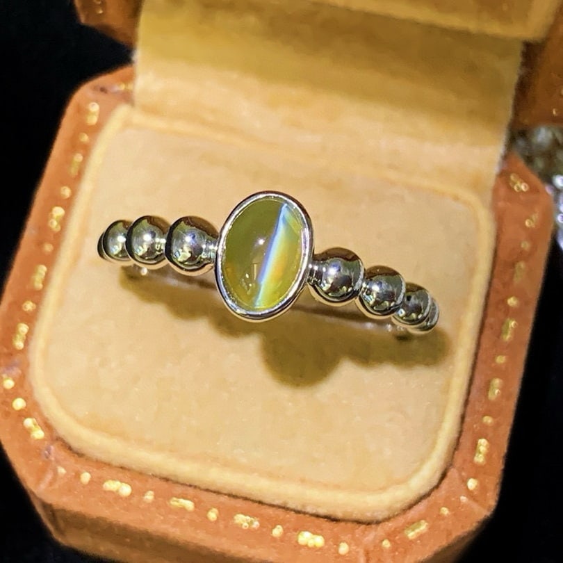 14k Gold 1.01 Ct Natural Cat's?Eye Chrysoberyl Ring - 3