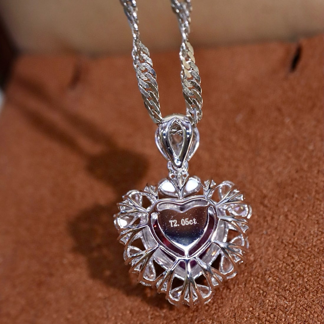 14k Gold 2.65 Ctw Natural Sapphire & Diamond Pendant( Without Chain ) - 7