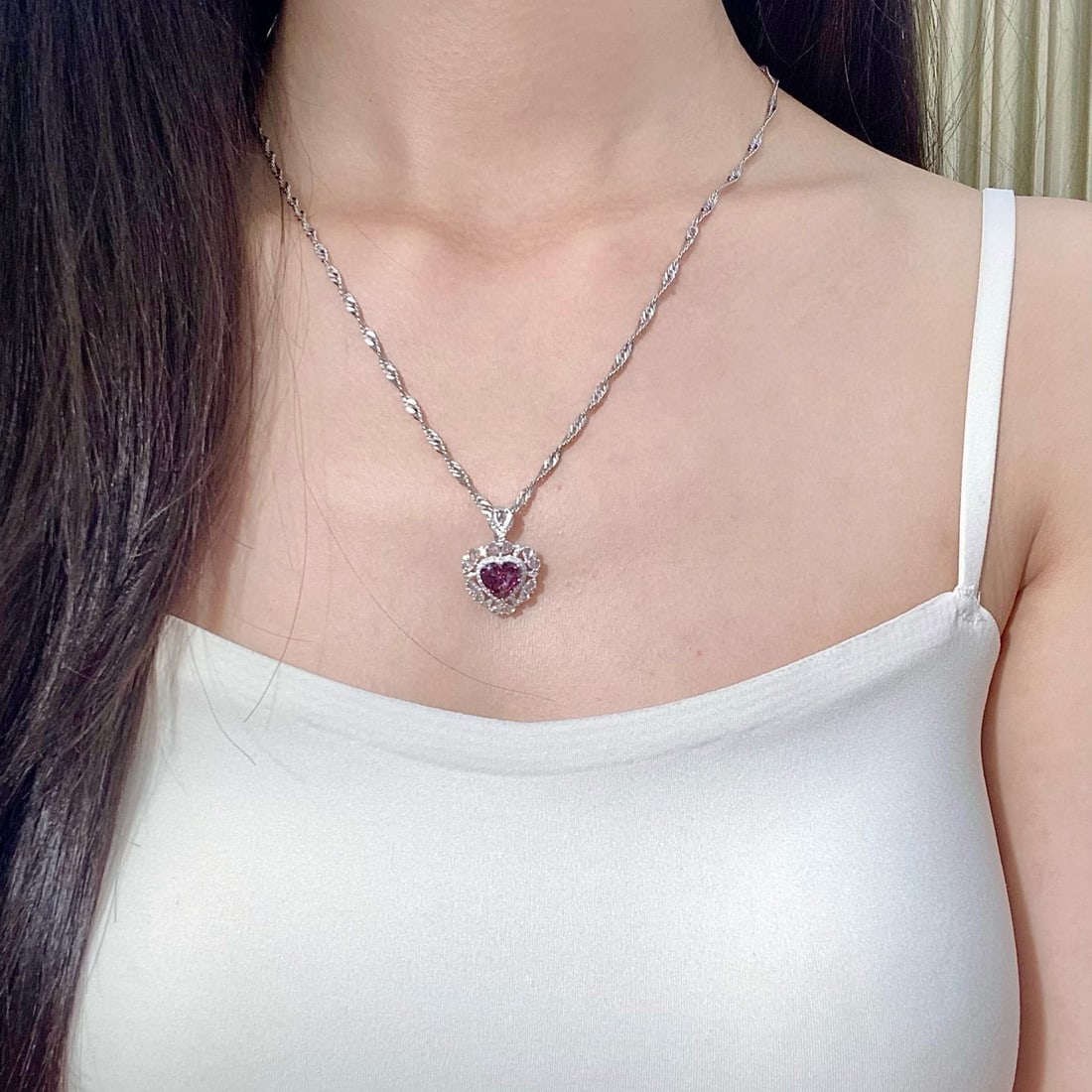 14k Gold 2.65 Ctw Natural Sapphire & Diamond Pendant( Without Chain ) - 8