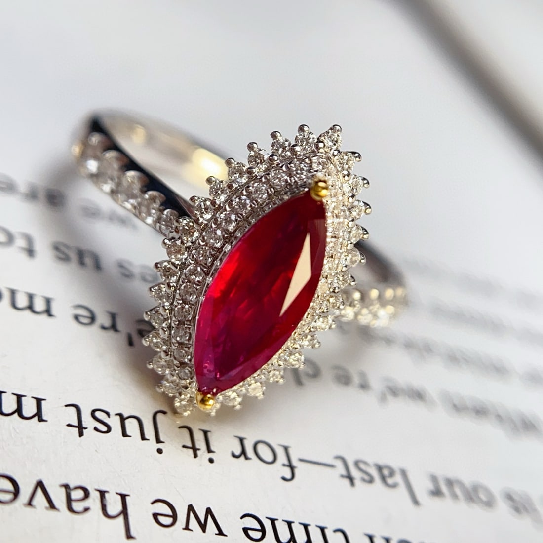 14k Gold 1.00 Ct Natural Ruby & Diamond Ring - 6