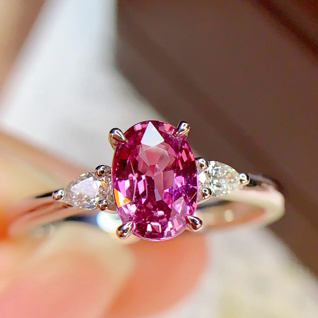14k Gold 1 Ct Natural Sapphire & Diamond Ring - 2