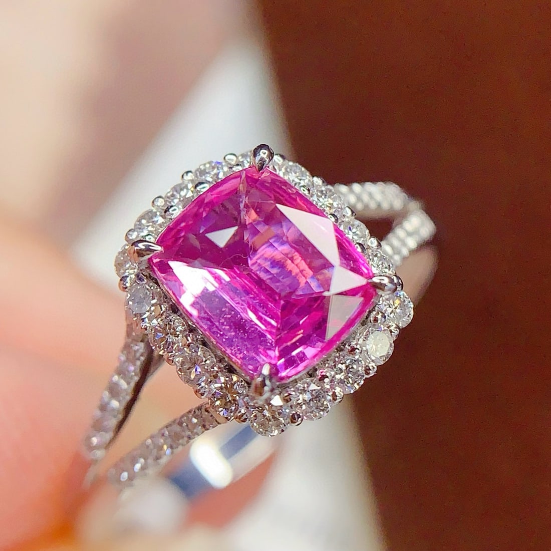 14k Gold 1.06 Ct Natural Sapphire & Diamond Ring - 3