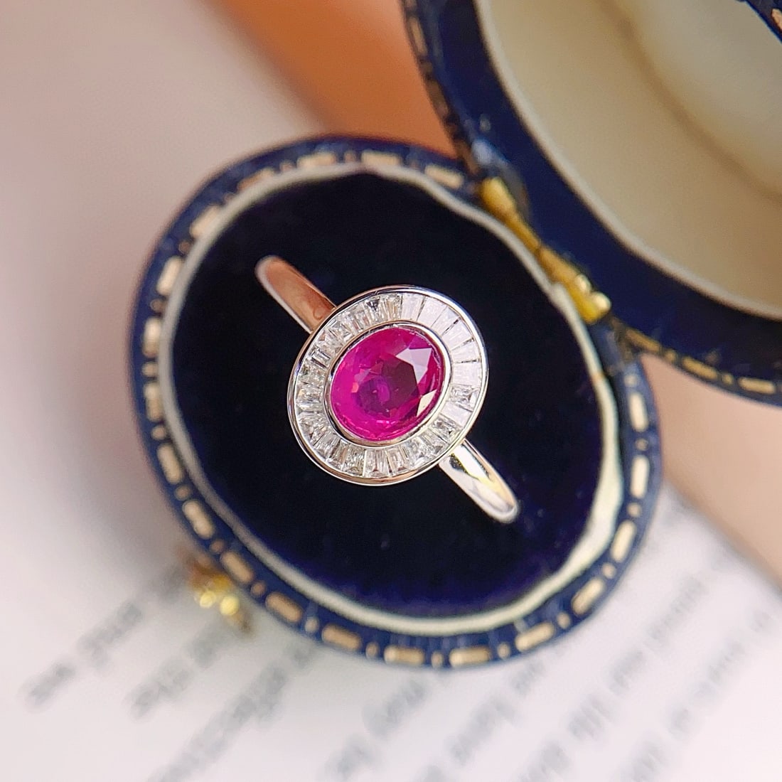 14k Gold 0.68 Ct Natural Ruby & Sapphire Ring - 3