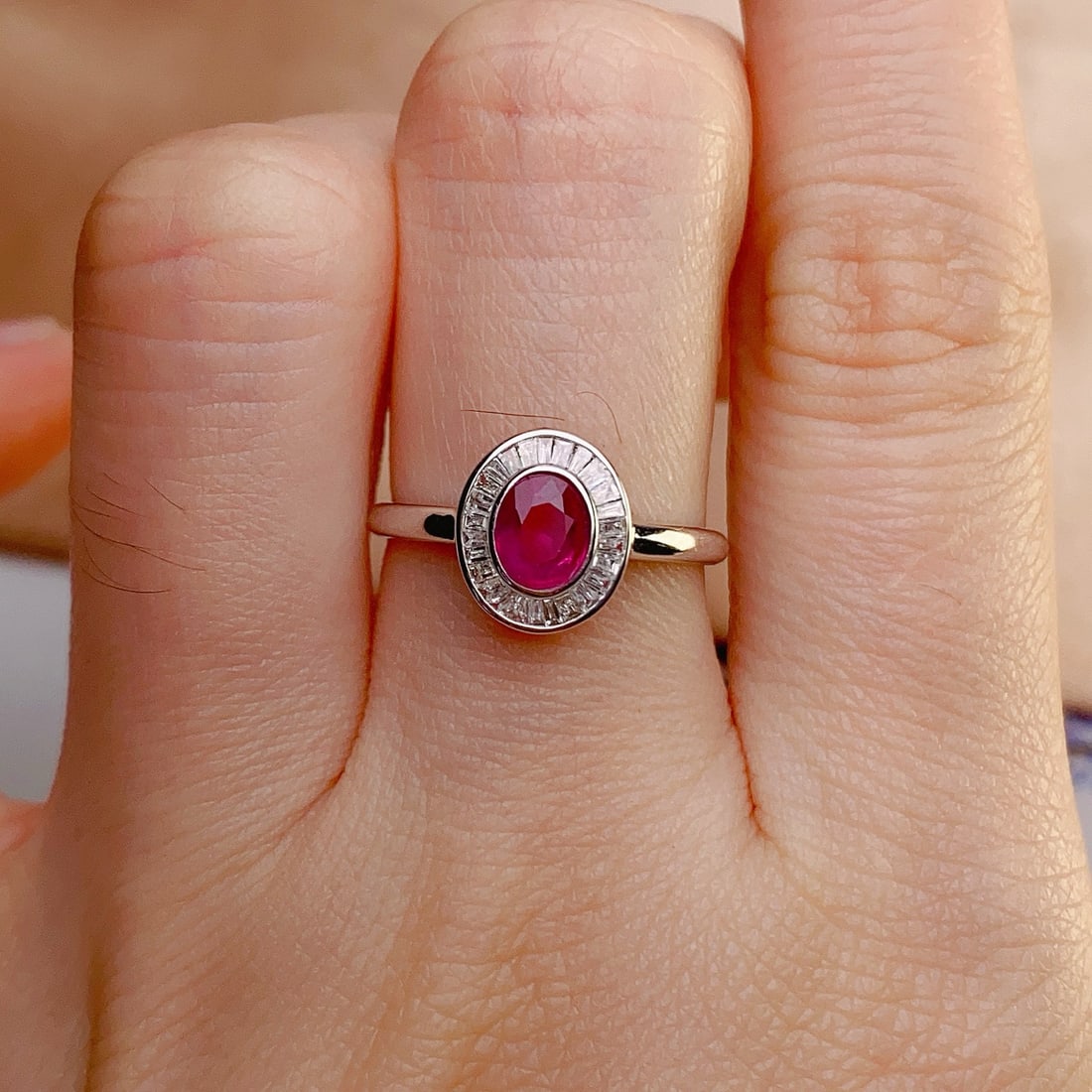 14k Gold 0.68 Ct Natural Ruby & Sapphire Ring - 5