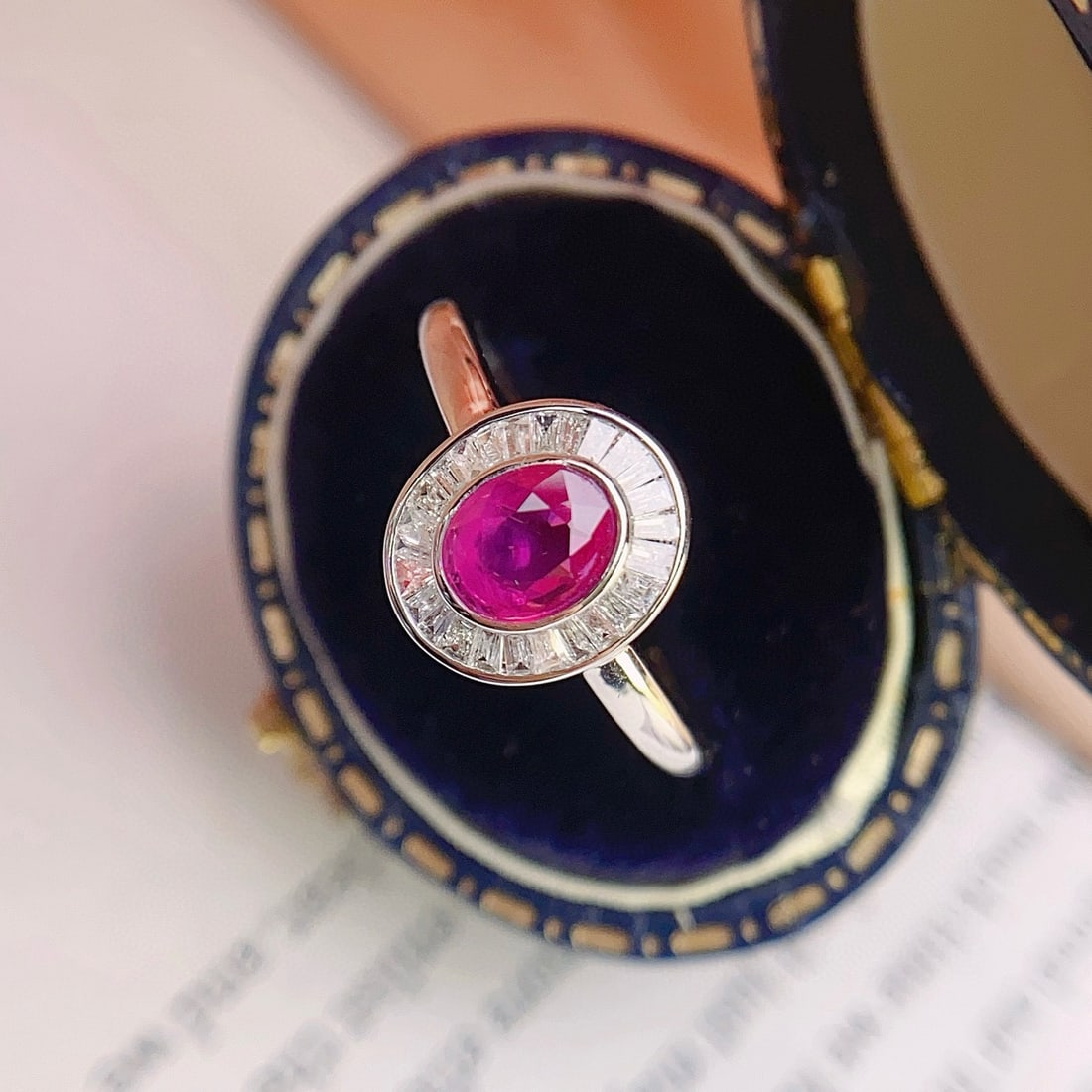 14k Gold 0.68 Ct Natural Ruby & Sapphire Ring - 6