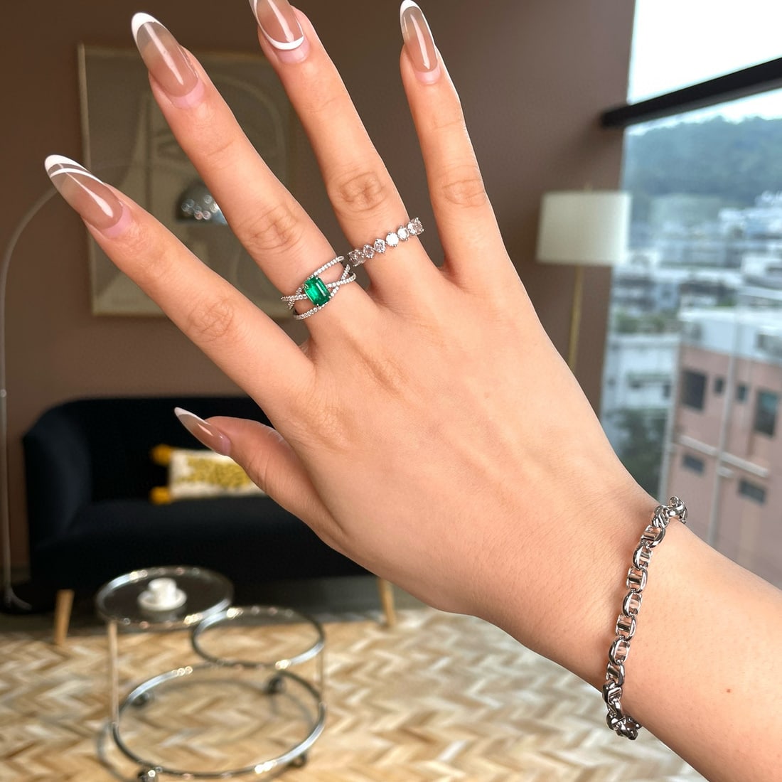 14k Gold 1.36 Ctw Vivid Green Natural Emerald & Diamond Ring - 6