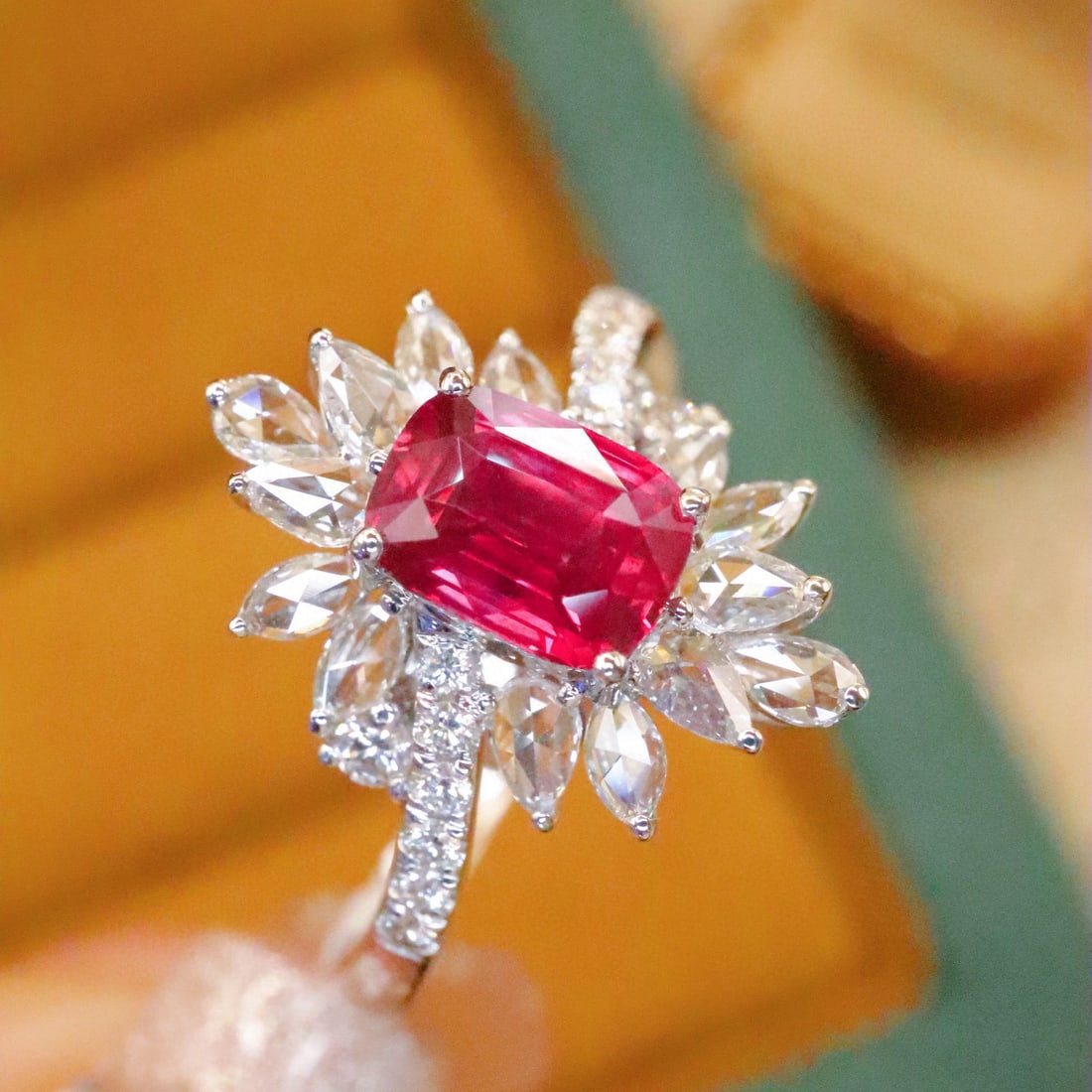 14k Gold 1.60 Ctw Natural Ruby & Diamond Ring - 3