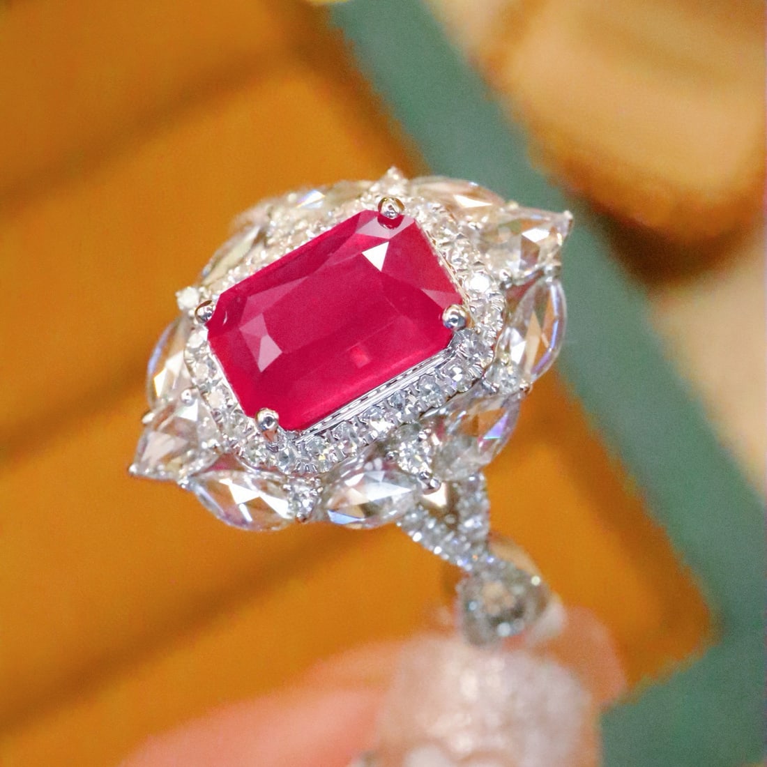 14k Gold 2.16 Ctw Natural Ruby & Diamond Ring - 2