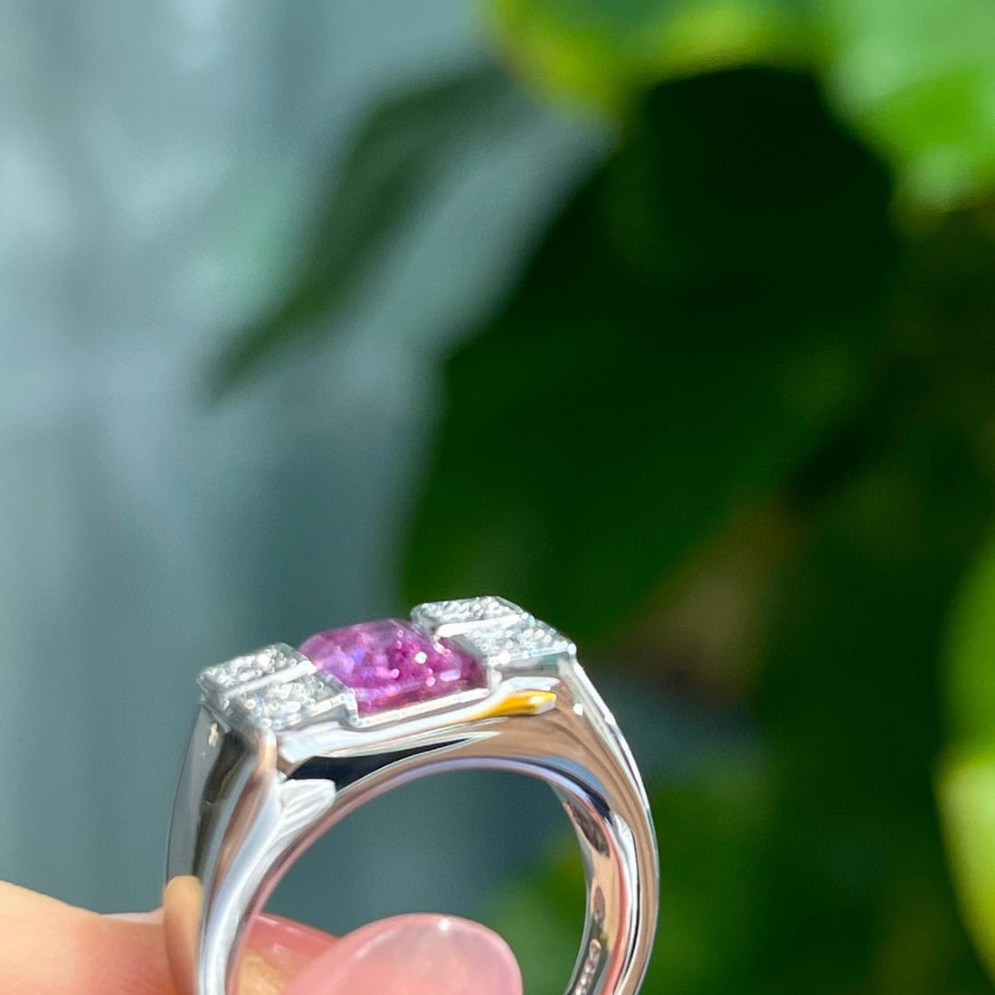 14k Gold 1.51 Ctw Natural Sapphire & Diamond Ring - 2