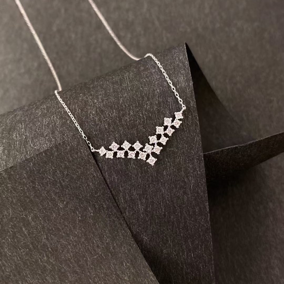 14k Gold 0.35 Ct Natural H Diamond Necklace - 4