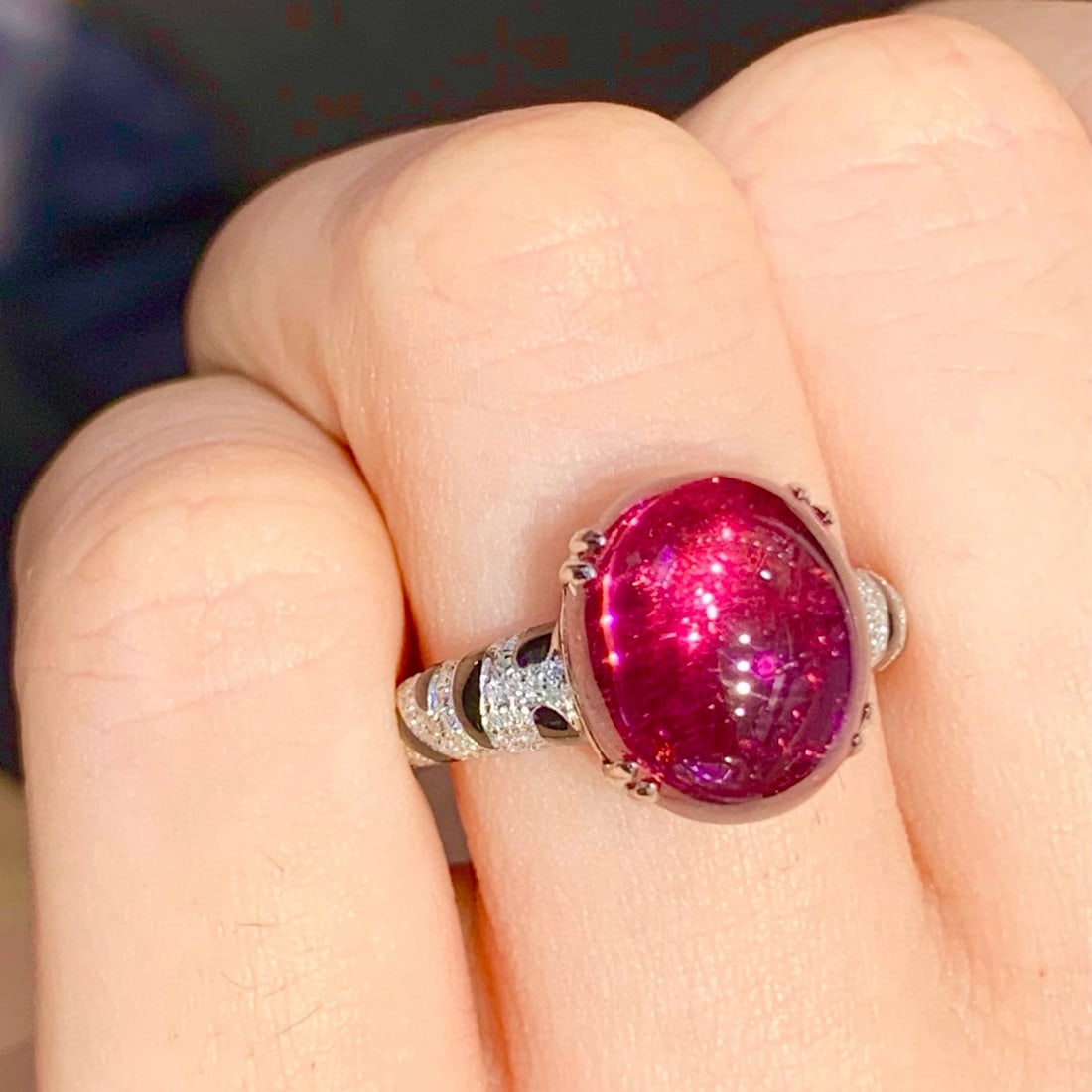 14k Gold 6.65 Ct Natural Tourmaline & Diamond Ring - 3