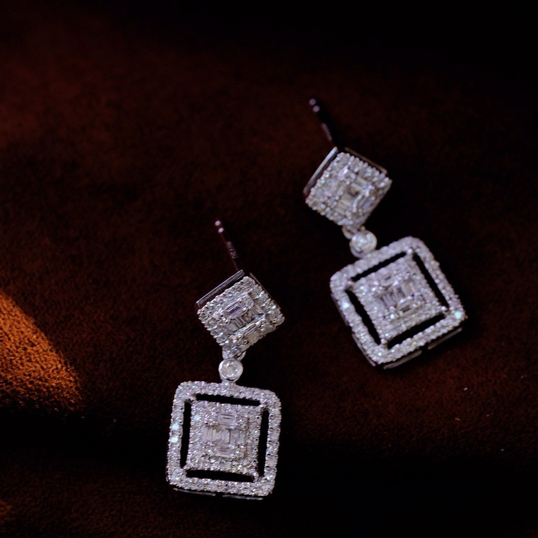 14k Gold 1.3 Ct Natural H Diamond Earrings - 2