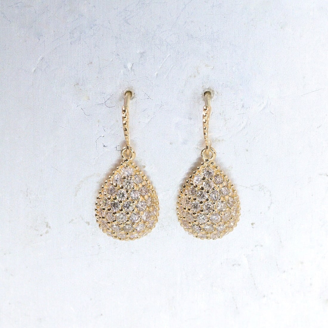14k Gold 0.9 Ct Natural H Diamond Earrings - 4