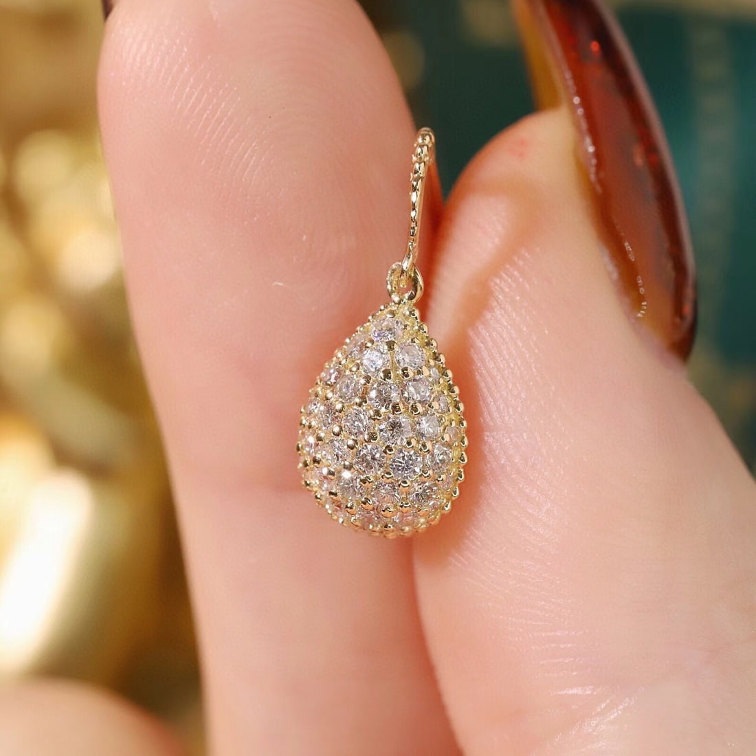 14k Gold 0.9 Ct Natural H Diamond Earrings - 5