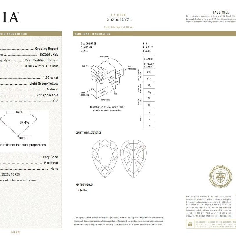 Gia Certified 14k Gold 1.07 Ct Natural Green Diamond & Diamond Ring - 6
