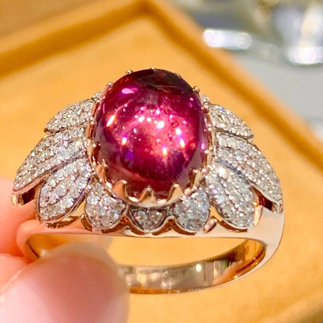 14k Gold 3.05 Ct Natural Tourmaline & Diamond Ring - 4