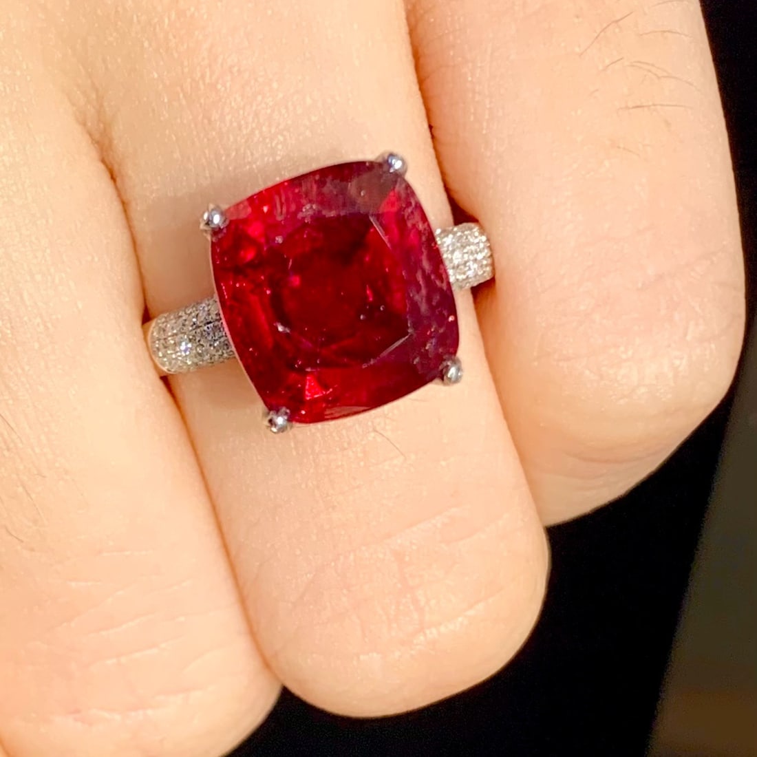 14k Gold 5.40 Ct Natural Tourmaline & Diamond Ring - 5
